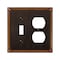 Amerelle Amerelle Imperial Bead Aged Bronze 2 gang Die-Cast Metal Toggle Wall Plate 1 pk 74TDDB - alternate 1